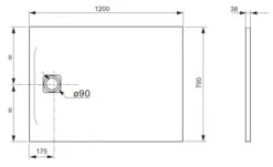 Laufen Pro - Douchebak 1200x700 Mm, Mat Zwart H2129510800001 6 Laufen Pro - Douchebak 1200x700 Mm, Mat Zwart H2129510800001 -Badkamerartikelen Winkel 00fdccd997c219f0af8d2dc3