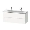 Duravit L-Cube - Wastafelonderkast 550x1220x481 Mm, 2 Laden, Wit Mat LC630901818