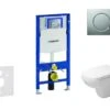 Geberit Duofix - Toiletset Met Sigma01 Bedieningsplaat, Mat Chroom + Duravit D-Code Hangend Toilet En Wc Bril, Rimless, SoftClose 111.300.00.5 NH3 -Badkamerartikelen Winkel 038c1e7afd289ba36b337a19