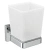 Ideal Standard IOM Square - Dubbele Bekerhouder, Mat Glas/chroom E2204AA -Badkamerartikelen Winkel 0602f791cfaf9835763ce186