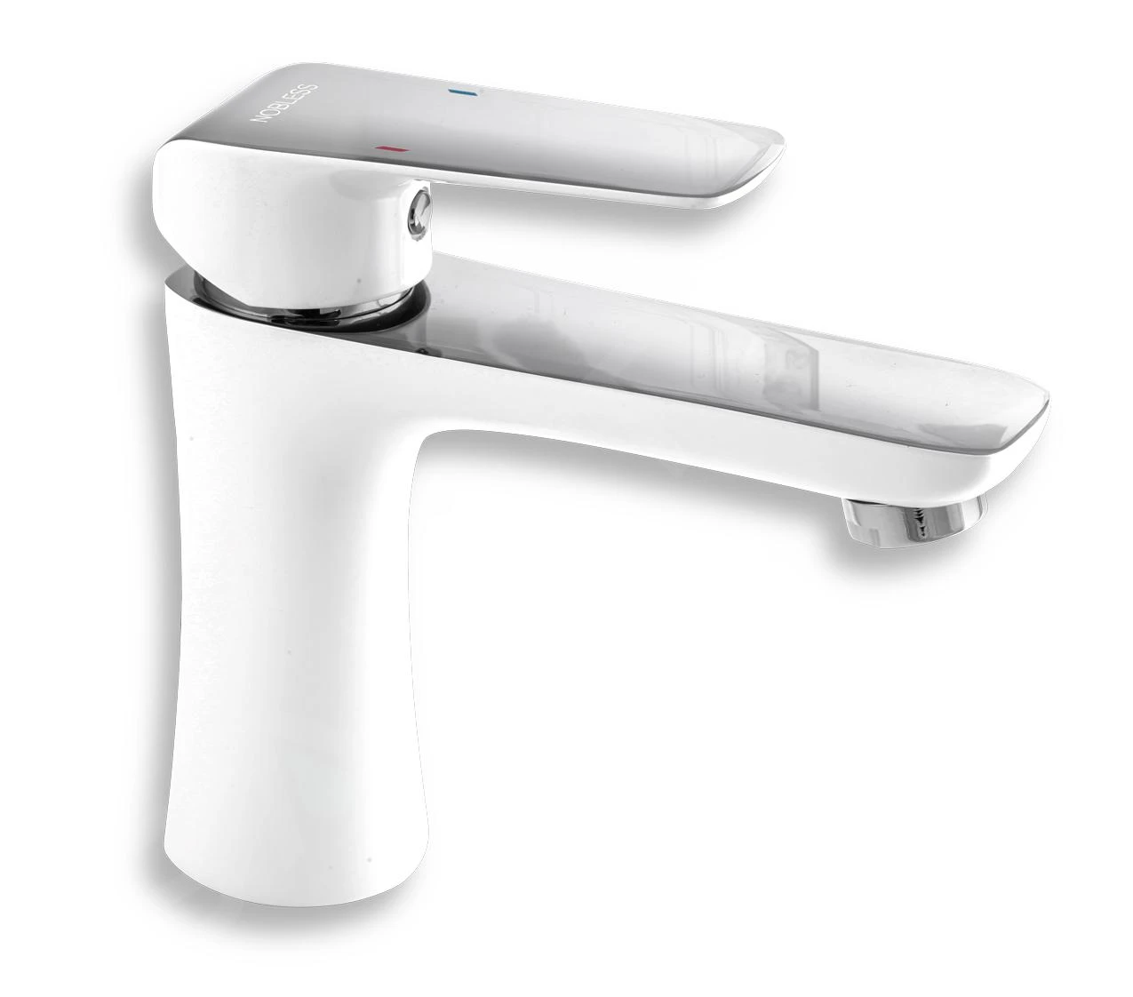 Novaservis Nobless Tina - Wastafelkraan, Wit/chroom 38001/1,1 3 Novaservis Nobless Tina - Wastafelkraan, Wit/chroom 38001/1,1