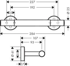 Hansgrohe Toebehoren - Voetsteun Comfort, Chroom 26329000 -Badkamerartikelen Winkel 0a68b3ab8262d004f61d179f