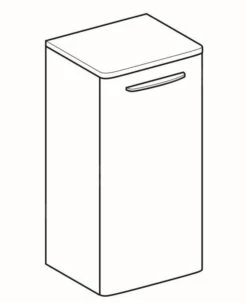 Geberit Selnova Square - Onderkast 654x330x280 Mm, 1 Deur, Glanzend Wit 500.181.01.1 -Badkamerartikelen Winkel 0d3911373f9f0b54ceca8553