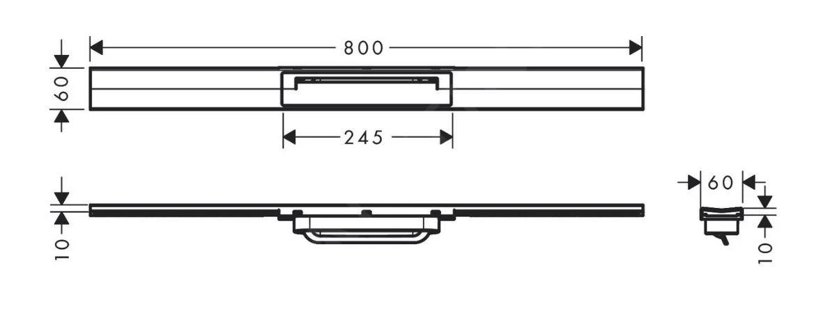 Hansgrohe RainDrain Flex - Douchegoot Met Rvs Rooster 800, Te Plaatsen In De Ruimte, Inkortbaar, Chroom 56044000 4 Hansgrohe RainDrain Flex - Douchegoot Met Rvs Rooster 800, Te Plaatsen In De Ruimte, Inkortbaar, Chroom 56044000 - Afbeelding 2