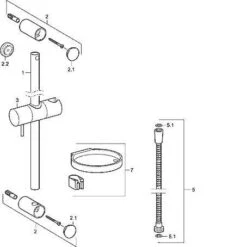 Hansa Viva - Douchestang 600 Mm, Chroom 44140100 -Badkamerartikelen Winkel 0fa4261a5255f873741b755f