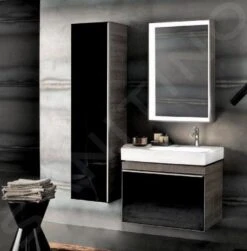 Geberit Citterio - Hoge Badkamerkast 1600x400 Mm, Glanzend Zwart/eik Grijsbruine 500.554.JJ.1 7 Geberit Citterio - Hoge Badkamerkast 1600x400 Mm, Glanzend Zwart/eik Grijsbruine 500.554.JJ.1 -Badkamerartikelen Winkel 1069a17218e30a9cf7f79b10