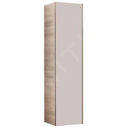 Geberit Citterio - Hoge Badkamerkast 1600x400 Mm, Glanzend Grijsbruin/eik Beige 500.554.JI.1