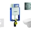 Geberit Kombifix - Toiletset Met Sigma01 Bedieningsplaat, Glanzend Chroom + Duravit D-Code Hangend Toilet En Wc Bril, Rimless, SoftClose 110.302.00.5 NH2 1 Geberit Kombifix - Toiletset Met Sigma01 Bedieningsplaat, Glanzend Chroom + Duravit D-Code Hangend Toilet En Wc Bril, Rimless, SoftClose 110.302.00.5 NH2 -Badkamerartikelen Winkel 133a718e6548a52485f49ced