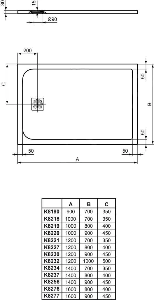Ideal Standard Ultra Flat S - Douchebak 1000x800 Mm, Betongrijs K8219FS 4 Ideal Standard Ultra Flat S - Douchebak 1000x800 Mm, Betongrijs K8219FS - Afbeelding 2