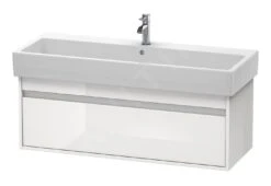 Duravit Ketho - Wastafel Onderkast 410x1150x440 Mm, 1 La, Glanzend Wit KT668902222