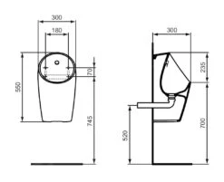 Ideal Standard Sphero - Urinoir, Waterless, Rimless, Wit E189601 8 Ideal Standard Sphero - Urinoir, Waterless, Rimless, Wit E189601 -Badkamerartikelen Winkel 1a0ee725c8f8a5ba2096401f