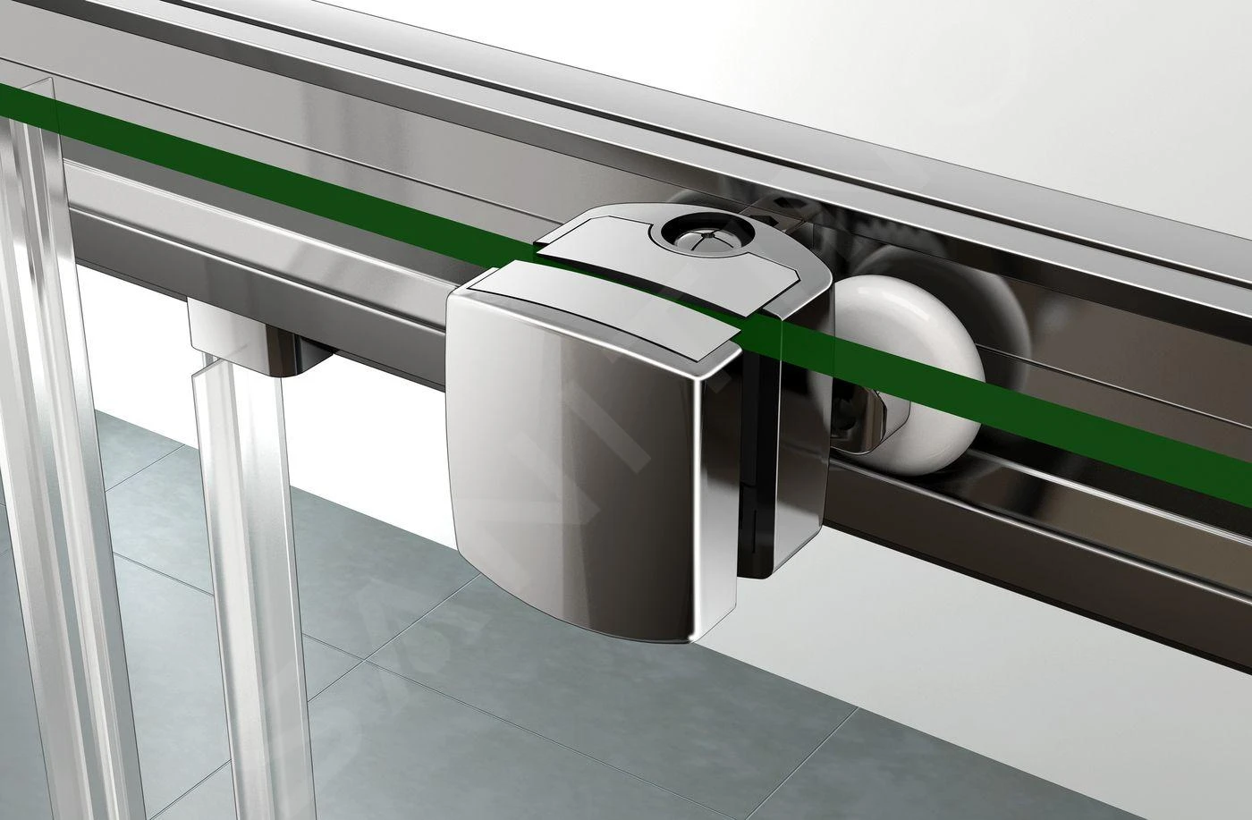 Lansanit LitIN Vati - Douchecabine 3 Delig 900x1200 Mm, Incl. Douchebak, Glanzend Aluminium/helder Glas SR90X120-C-SET 8 Lansanit LitIN Vati - Douchecabine 3 Delig 900x1200 Mm, Incl. Douchebak, Glanzend Aluminium/helder Glas SR90X120-C-SET - Afbeelding 6