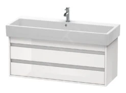 Duravit Ketho - Wastafel Onderkast 480x1150x440 Mm, 2 Laden, Glanzend Wit KT663902222
