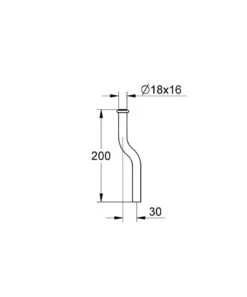 Grohe Reserveonderdelen - Urinoirspoelpijp, Chroom 37038000 -Badkamerartikelen Winkel 229967fdcc09c94571059362