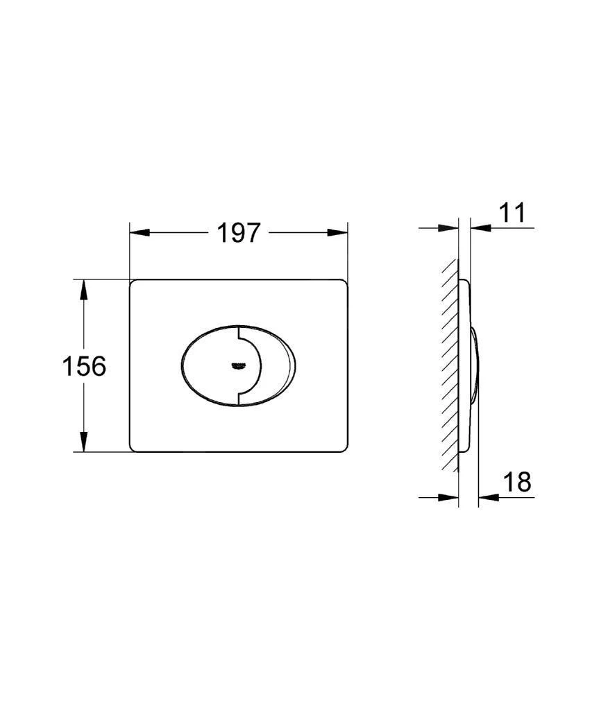 Grohe Skate Air - Bedieningspaneel, Chroom 38506000 4 Grohe Skate Air - Bedieningspaneel, Chroom 38506000 - Afbeelding 2
