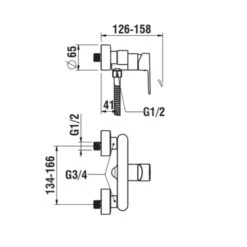 Laufen Neja - Douchekraan, Chroom H3315170044001 -Badkamerartikelen Winkel 2931d4d1fd8506a8e5270547