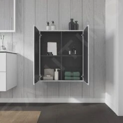 Duravit L-Cube - Hoge Badkamerkast 800x700x243 Mm, 2 Deuren, Glanzend Wit LC116702222 -Badkamerartikelen Winkel 2a0c9d103ce7534401216a97 1