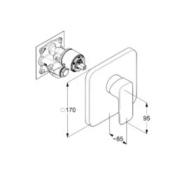 Kludi Pure&Style - Inbouw Douchekraan, Chroom 406550575 -Badkamerartikelen Winkel 2c1c39840e95a92ca30faa97