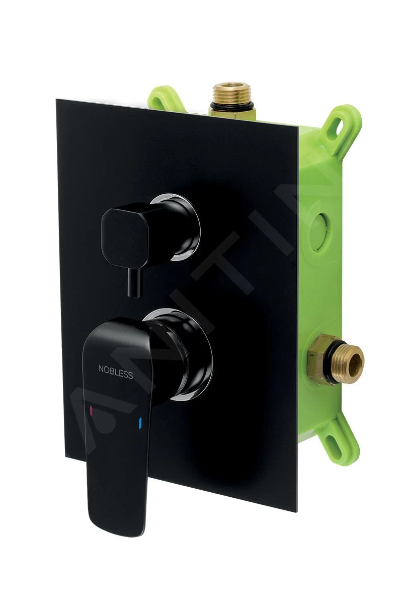 Novaservis Nobless Tina - Inbouwkraan Tina Voor 2 Functies Met Binnenwerk, Zwart Mat BOX38051R,5 3 Novaservis Nobless Tina - Inbouwkraan Tina Voor 2 Functies Met Binnenwerk, Zwart Mat BOX38051R,5