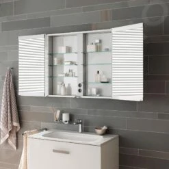 Keuco Royal Match - Spiegelkast Met LED-verlichting, 650x700x160 Mm, Zilver Geanodiseerd 12801171311 -Badkamerartikelen Winkel 2db203b2d62802827fd66155