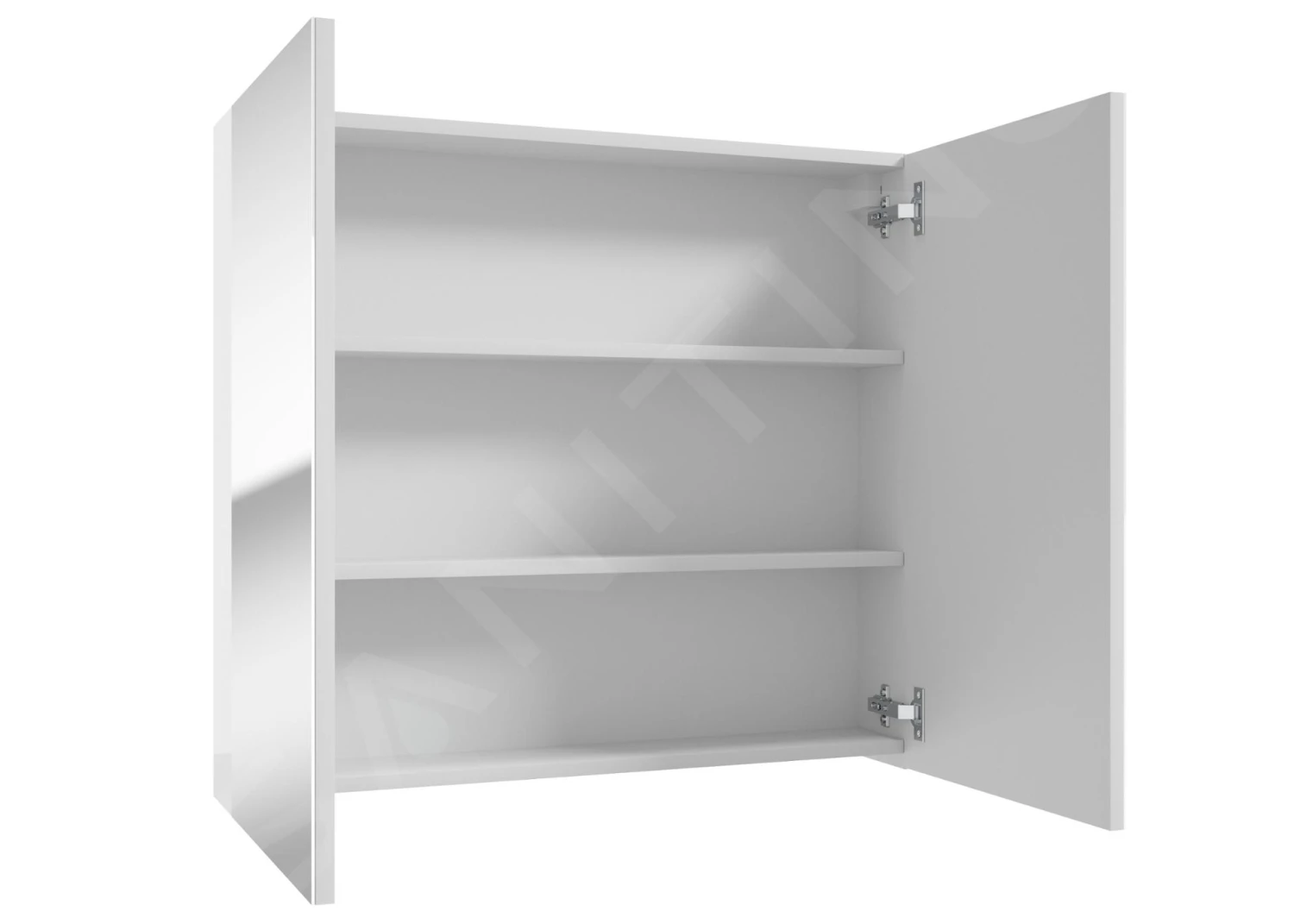 Kielle Vega - Spiegelkast, 80x73x15 Cm, Glanzend Wit 50118800 5 Kielle Vega - Spiegelkast, 80x73x15 Cm, Glanzend Wit 50118800 - Afbeelding 3