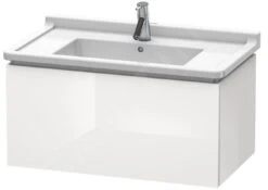 Duravit L-Cube - Wastafelonderkast 408x820x469 Mm, 1 La, Glanzend Wit LC616502222