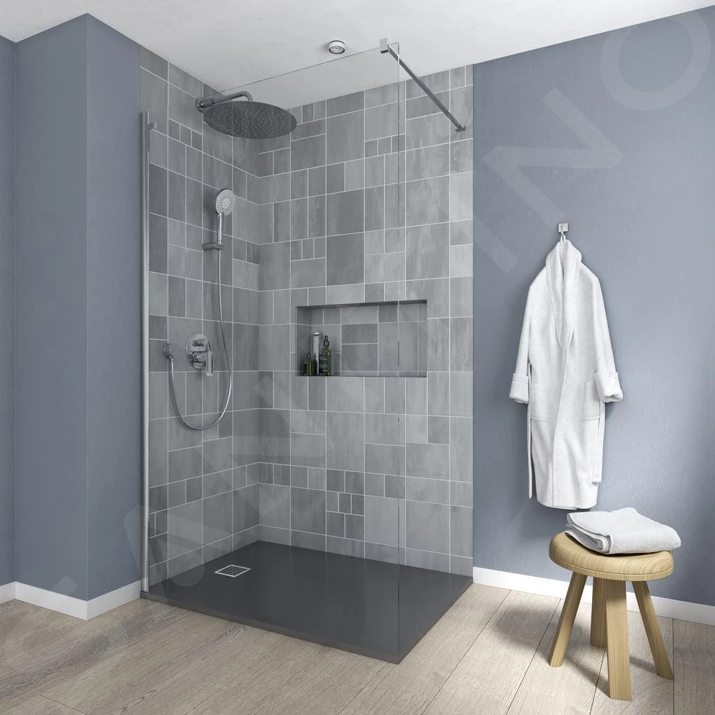 Ideal Standard Connect 2 - Douchewand Wetroom 800 Mm, Silver Bright/helder Glas K9376EO 5 Ideal Standard Connect 2 - Douchewand Wetroom 800 Mm, Silver Bright/helder Glas K9376EO - Afbeelding 3