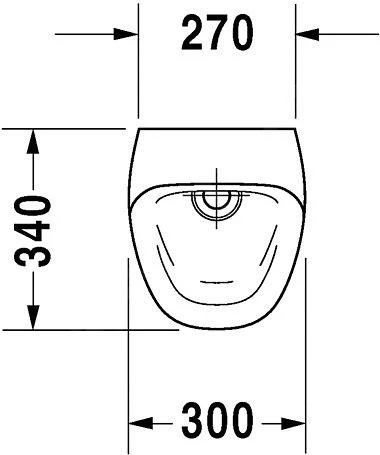 Duravit DuraStyle - Urinoir, Elektrische Bediening, Afval Achteraan, Rimless, Met WonderGliss, Wit 28063100001 4 Duravit DuraStyle - Urinoir, Elektrische Bediening, Afval Achteraan, Rimless, Met WonderGliss, Wit 28063100001 - Afbeelding 2