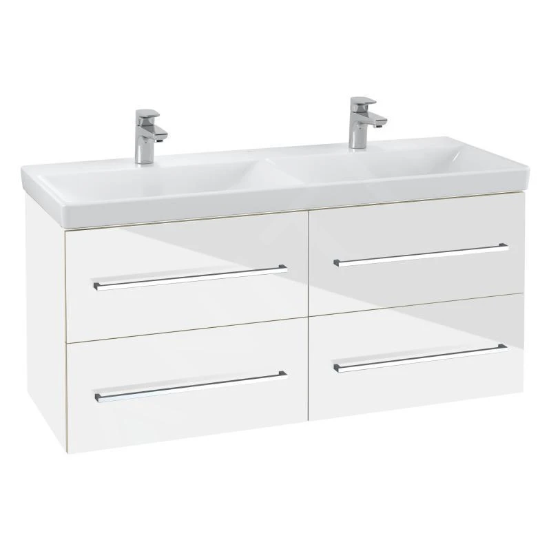Villeroy & Boch Avento - Wastafelkast, 1180x514x452 Mm, 4 Laden, Crystal White A89300B4 3 Villeroy & Boch Avento - Wastafelkast, 1180x514x452 Mm, 4 Laden, Crystal White A89300B4