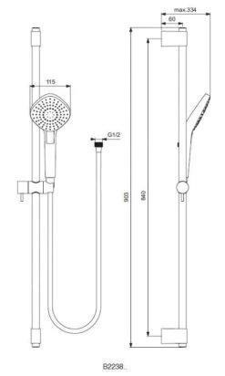 Ideal Standard Idealrain Evo Jet - Doucheset Met Diamond Handdouche, 3jet, Douchestang Doucheslang, Chroom B2238AA -Badkamerartikelen Winkel 40e5afe22eb45b85b22119cb