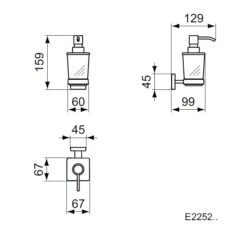 Ideal Standard IOM Square - Zeepdispenser Met Houder, Mat Glas/chroom E2252AA -Badkamerartikelen Winkel 4299eb0fd1fbd657f1cb0a88