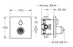 Hansa Varox Pro - Afdekset Voor Badkraan, Met Omstelkraan Voor 2 Functies, Chroom 40529073 -Badkamerartikelen Winkel 46535290e16d608e22adfc40