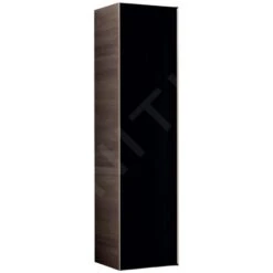 Geberit Citterio - Hoge Badkamerkast 1600x400 Mm, Glanzend Zwart/eik Grijsbruine 500.554.JJ.1