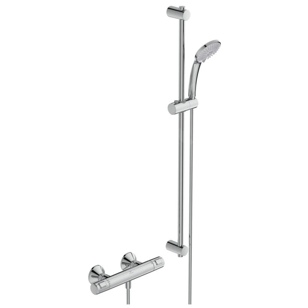 Ideal Standard CeraTherm - T25 Doucheset Met Thermostaatkraan, 3jet, Chroom A7204AA 3 Ideal Standard CeraTherm - T25 Doucheset Met Thermostaatkraan, 3jet, Chroom A7204AA