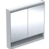 Geberit ONE - Spiegelkast Met LED-verlichting, 900x900x150 Mm, 2 Deuren, Met Nis, Wit 505.833.00.2 -Badkamerartikelen Winkel 4b99c41c9a8cf7a6a636d95f