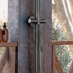 Axor Starck - Doucheset Met Kraan, Diameter 24 Cm, 1 Straalsoort, Geborsteld Zwart Chroom 12670340 -Badkamerartikelen Winkel 4f85c0f8e6ed371598e6ebc4