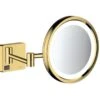 Hansgrohe AddStoris - Make-up Spiegel Wandmontage Met LED-verlichting, Gepolijst Goud 41790990 -Badkamerartikelen Winkel 5010e67e84852053959a1302