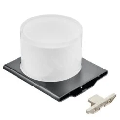 Keuco Edition 400 - Zeepdispenser Met Houder, 150 Ml, Mat Glas/zwart Chroom Geborsteld 11552139000 -Badkamerartikelen Winkel 53ea13b260b4bc0599d927e9