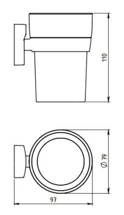 Novaservis Metalia 12 - Beker Met Houder, Glas/chroom 0206,0 -Badkamerartikelen Winkel 5425c7cae29299302ed752b2