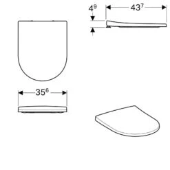 Geberit Acanto - Closetzitting, Duroplast, Softclose, Wit 500.660.01.2 -Badkamerartikelen Winkel 5701f73f766a9157dc4bd2f5