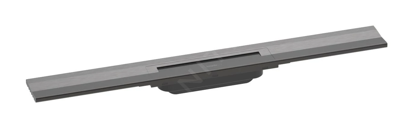 Hansgrohe RainDrain Flex - Douchegoot Met Rvs Rooster 700, Wandmodel, Inkortbaar, Geborsteld Zwart Chroom 56050340 3 Hansgrohe RainDrain Flex - Douchegoot Met Rvs Rooster 700, Wandmodel, Inkortbaar, Geborsteld Zwart Chroom 56050340