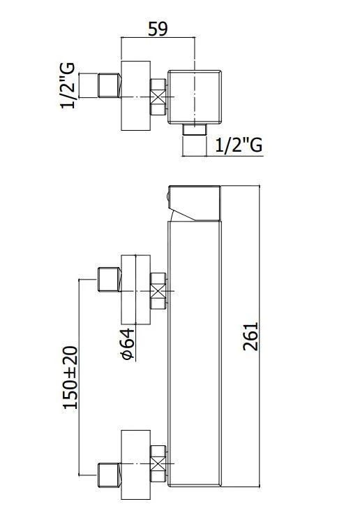 Paffoni Level - Douchekraan, Rvs LEA168ST 4 Paffoni Level - Douchekraan, Rvs LEA168ST - Afbeelding 2
