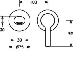 Hansa Ronda - Inbouw Wastafelkraan, 2-gats Installatie, Chroom 03832273 -Badkamerartikelen Winkel 5846192903caed15618e1f55