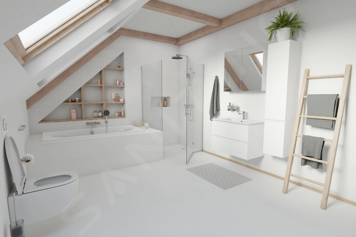 Kielle Vega - Spiegelkast, 80x73x15 Cm, Glanzend Wit 50118800 9 Kielle Vega - Spiegelkast, 80x73x15 Cm, Glanzend Wit 50118800 - Afbeelding 7