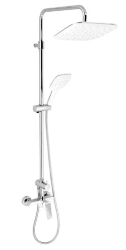 Novaservis Nobless Tina - Doucheset Van Kraan En Hoofddouche, Wit/chroom SET070/38,1