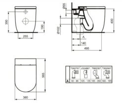 Ideal Standard Blend - Staande Toiletpot, Aquablade, Wit T375101 8 Ideal Standard Blend - Staande Toiletpot, Aquablade, Wit T375101 -Badkamerartikelen Winkel 5a569009f363daae7b1ad090