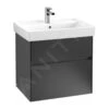Villeroy & Boch Collaro - Wastafelkast, 604x546x444 Mm, 2 Laden, Mat Zwart C00900PD -Badkamerartikelen Winkel 5ab87f6f8e1561a3ff72373e