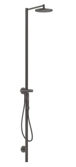 Axor Starck - Doucheset Met Kraan, Diameter 24 Cm, 1 Straalsoort, Geborsteld Zwart Chroom 12670340