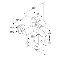 Kludi Bozz - Badkraan, Mat Zwart 386913976 -Badkamerartikelen Winkel 5c4c838e04820fe7c536efb6