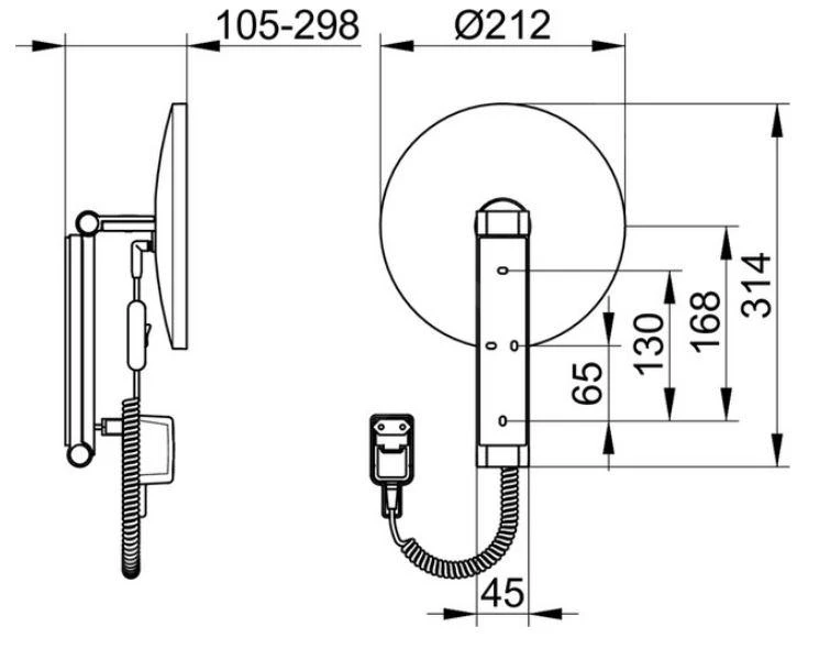 Keuco Make-up Spiegels - Make-up Spiegel Met LED-verlichting, Chroom 17612019001 4 Keuco Make-up Spiegels - Make-up Spiegel Met LED-verlichting, Chroom 17612019001 - Afbeelding 2